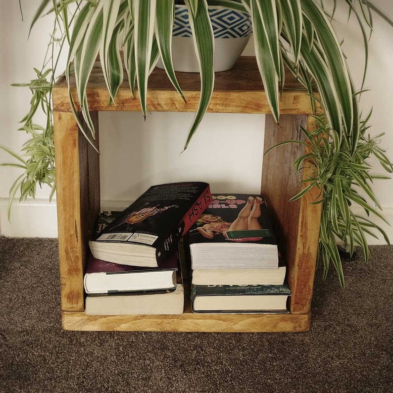 Rustic Vinyl Record Storage Cube Etsy