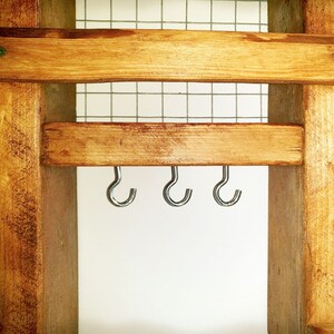 Chunky Industrial Spice Rack kitchen storage handmade gift Rustic Spice Shelf image 4