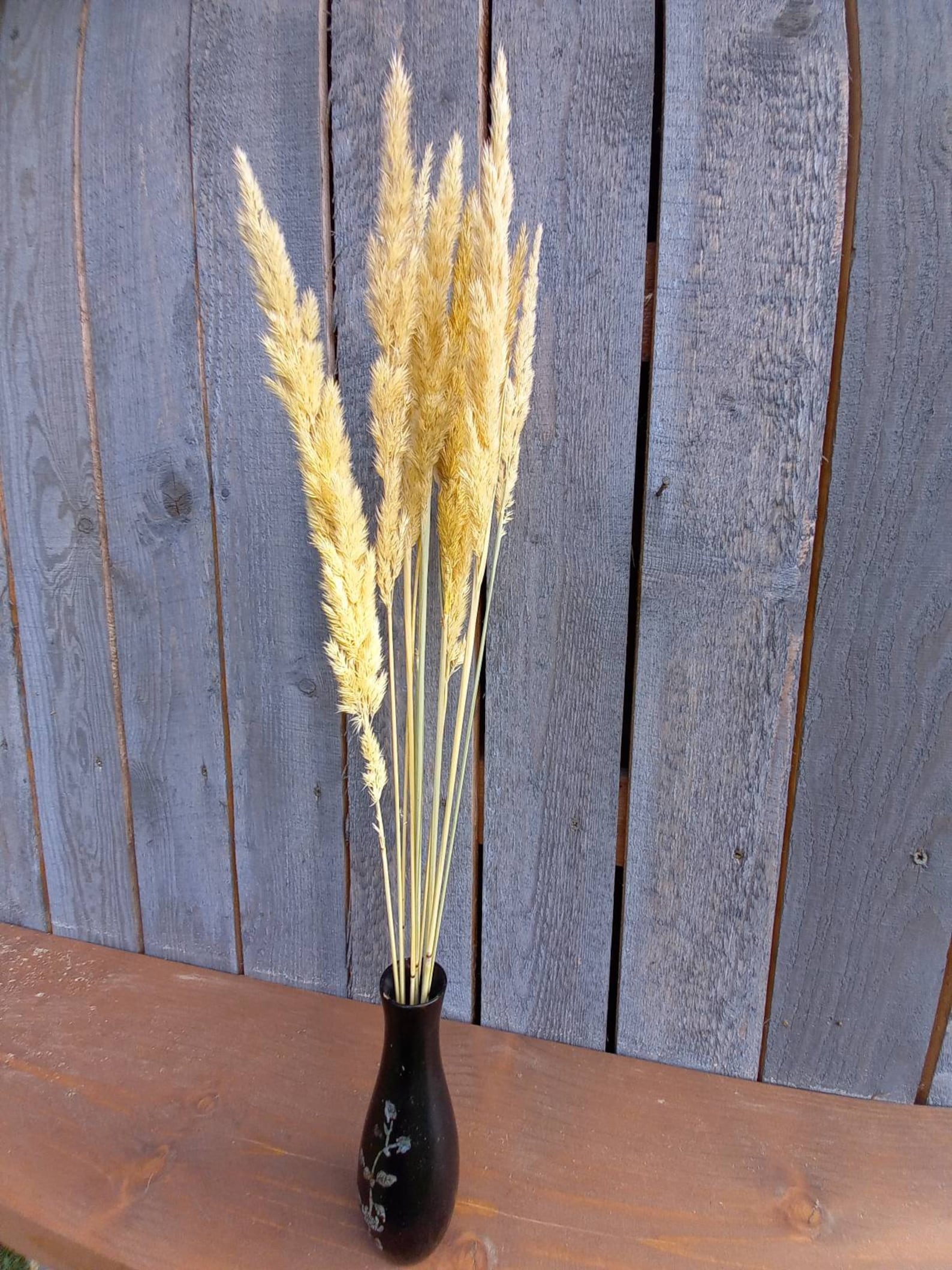 Natural Color Wild Grass Dry Flower Vase Decor Rustic vase Etsy