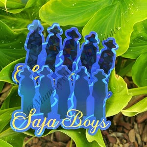 Saja Boys Silhouette Stickers - Holographic Sticker - K-pop Demon Hunter Art Sticker