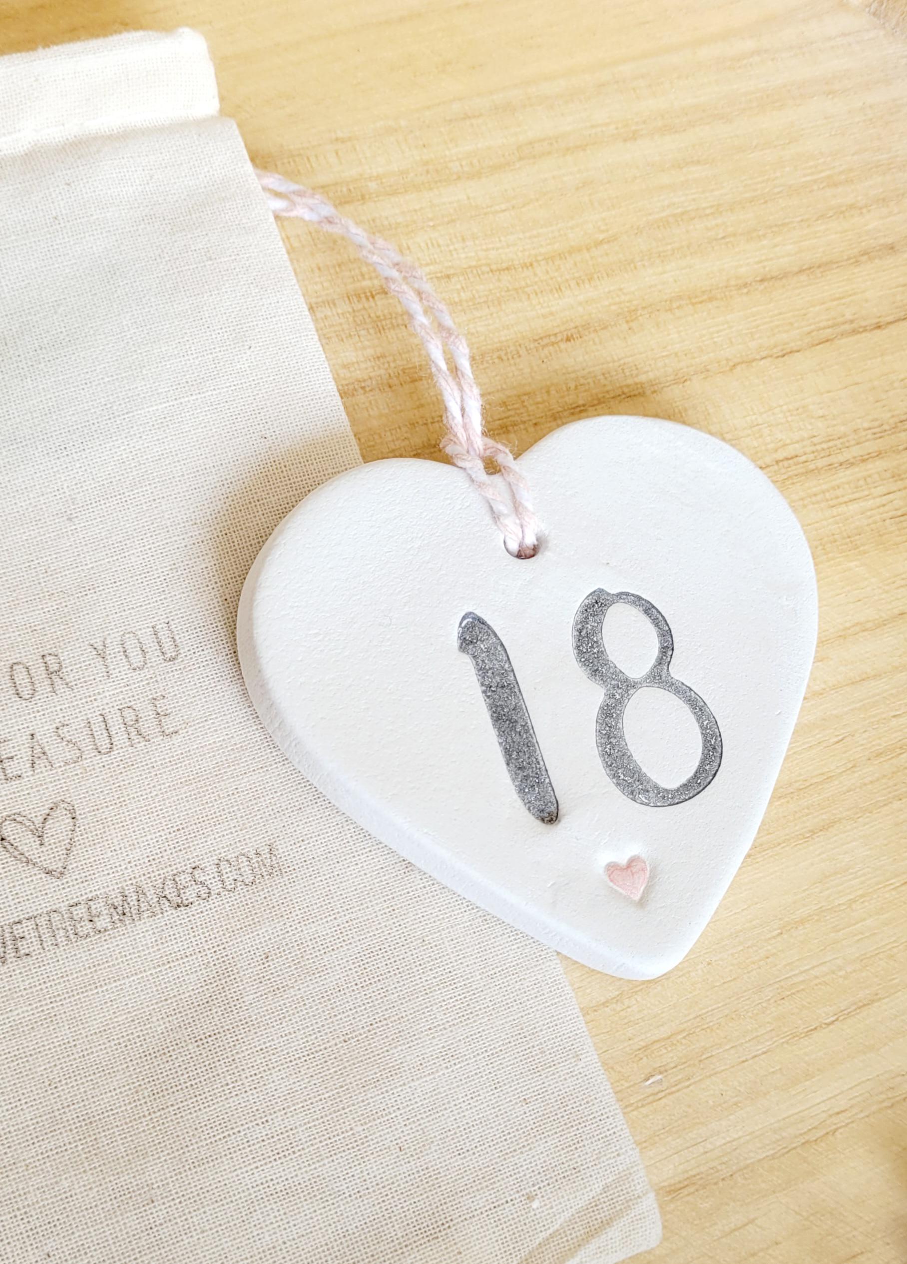 Happy 18th Birthday Heart Plaque, Eighteenth Special Birthday Celebration Gift, Birthday Wishes Decoration, Official Adult!