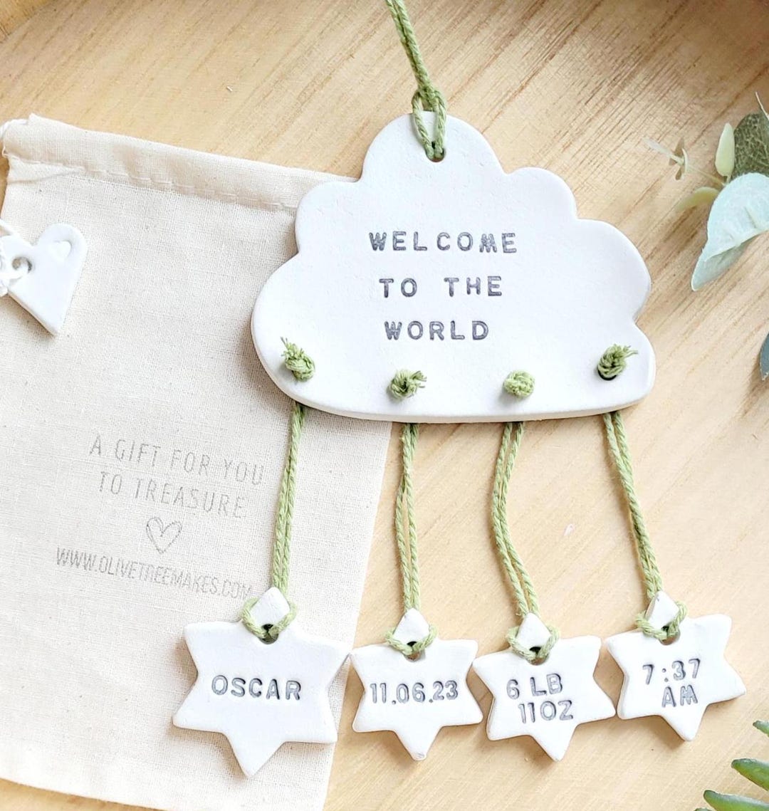 Welcome to the World Personalised New Baby Gift, Newborn Baby Keepsake ...