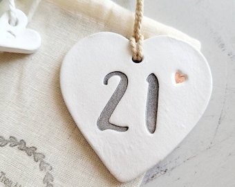 Happy 21st Birthday Heart, Twenty One, Special Birthday 13th, 18th, 21st, 30th, 40th, 60th Celebration Gift, Birthday Wishes Decoration