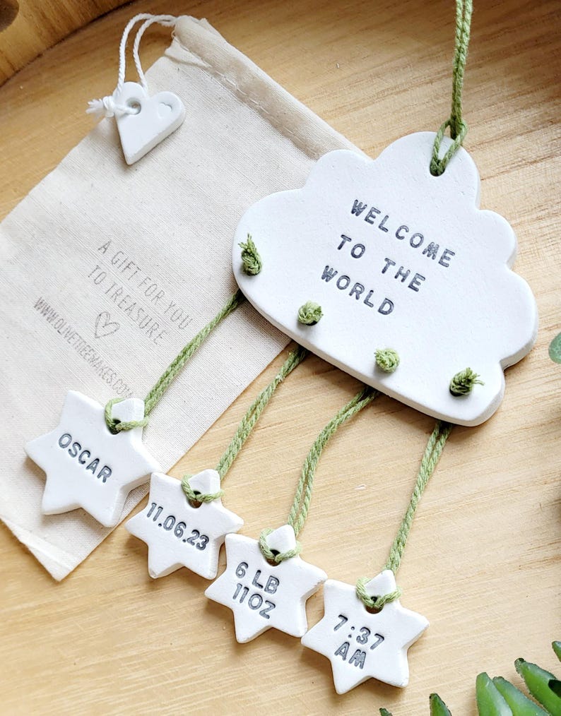 Welcome to the World Personalised New Baby Gift, Newborn Baby Keepsake ...