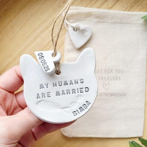 My Humans Are Married, Wedding Cat Gift, Hanging Cat Lover Keepsake, Cat Wedding Day Decoration, Cat Owners Ornament, Fur Baby Gift