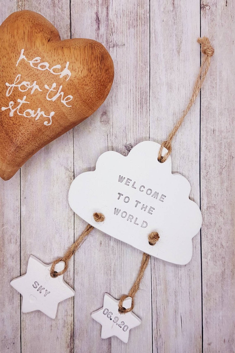 Personalised New Baby Gift Newborn Baby Keepsake Hanging Etsy