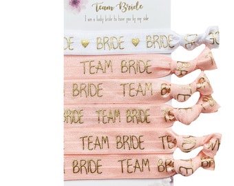Ensemble de bracelets "Team Bride" pour l'enterrement de vie de jeune fille (6 pièces)