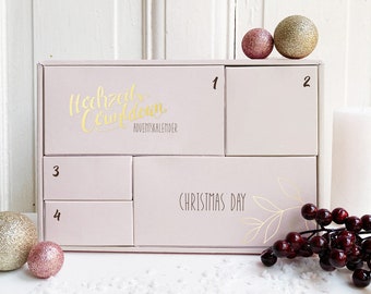 Advent calendar for the bride wedding with 5 doors for Advent - Limited Edition