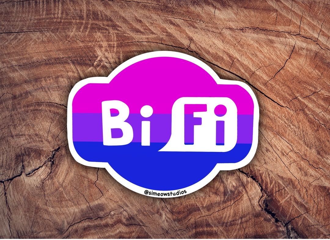 Bisexual Pride Sticker/ Bifi Weatherproof Die-cut Sticker/ Bifi Die-cut ...