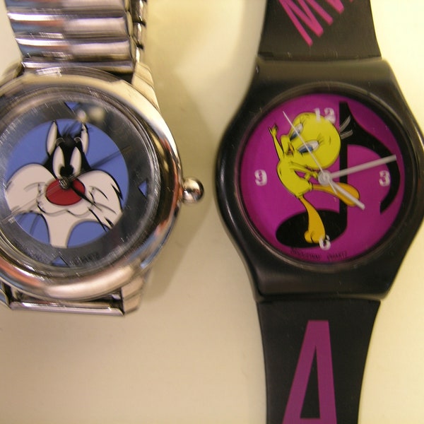 Vintage Sylvester and Tweety Pie Watches