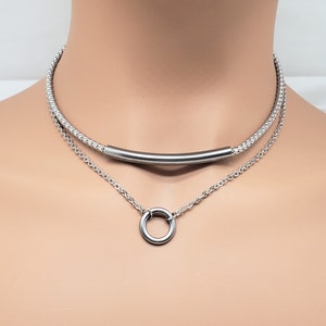 Discreet 24/7 Layered Locking O Ring Day Collar