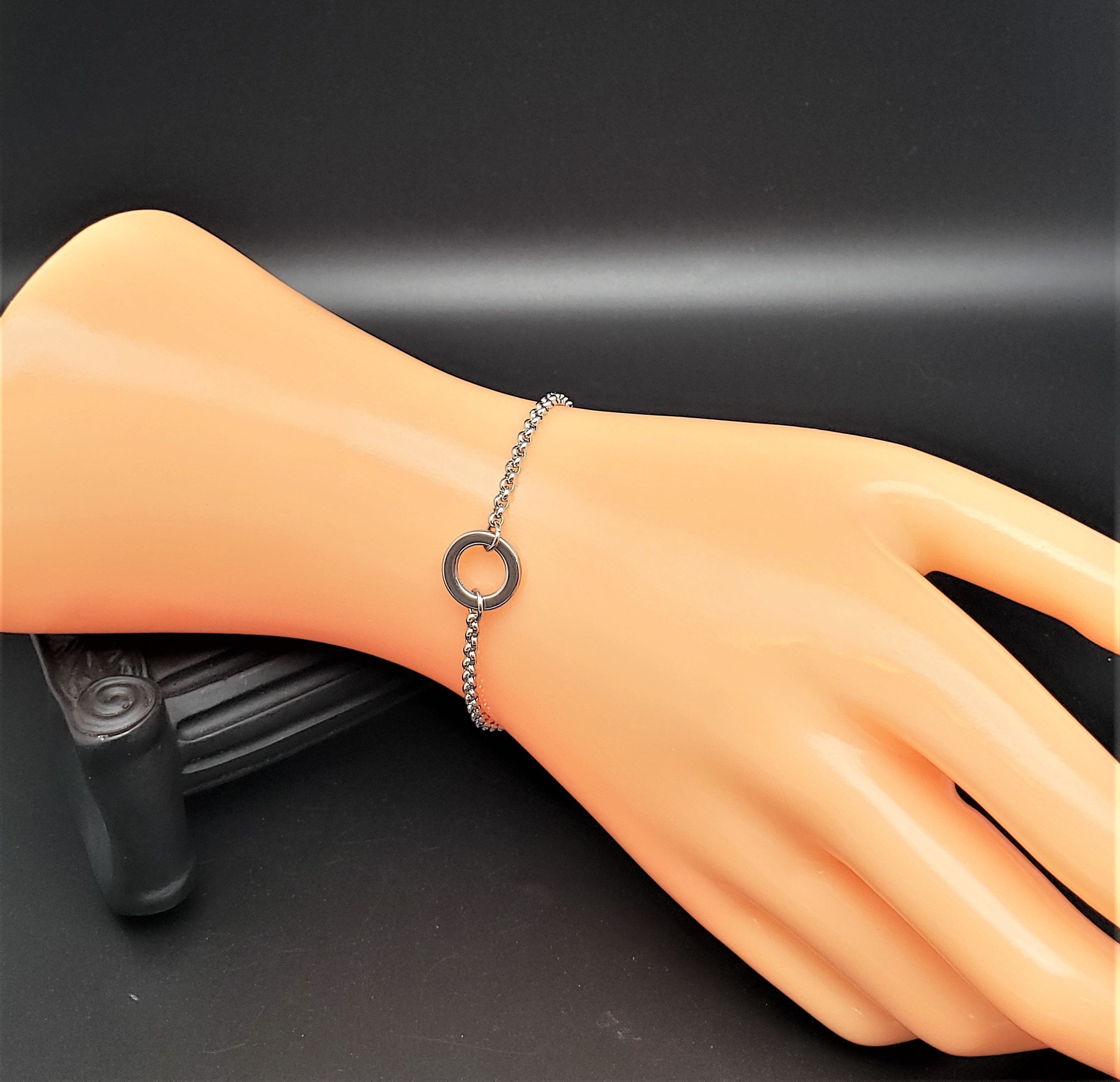 【2plan】23FW★ [MADE] 019 Woven O-ring bracelet Ultra Discreet 24/7 Locking O Ring Bracelet or Anklet - Etsy