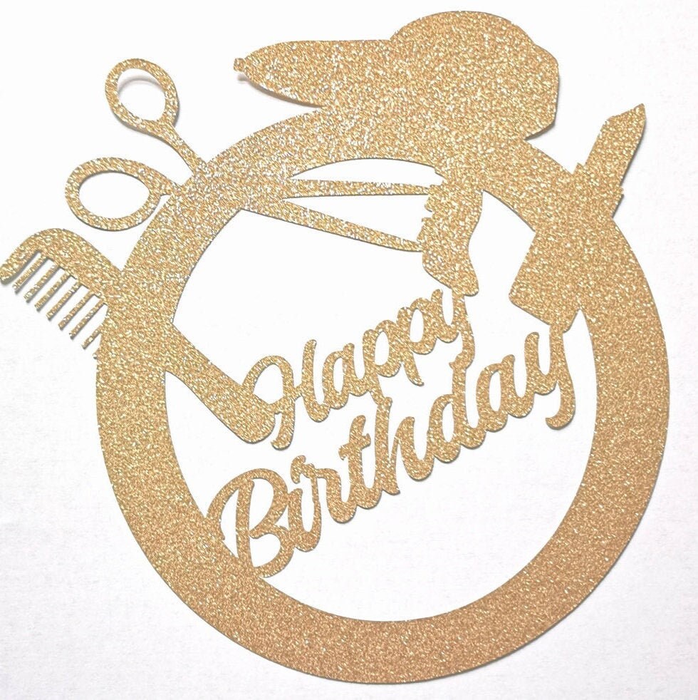 Glitter Cardstock Cake Toppers Etsy