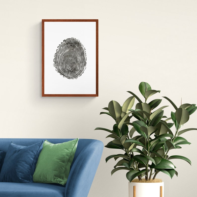 Oak Tree ring print Downloadable Wall decor image 2