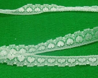Vintage White Lace 16 mm, ribbon trimming, wedding, sewing, scrapbook, bridal