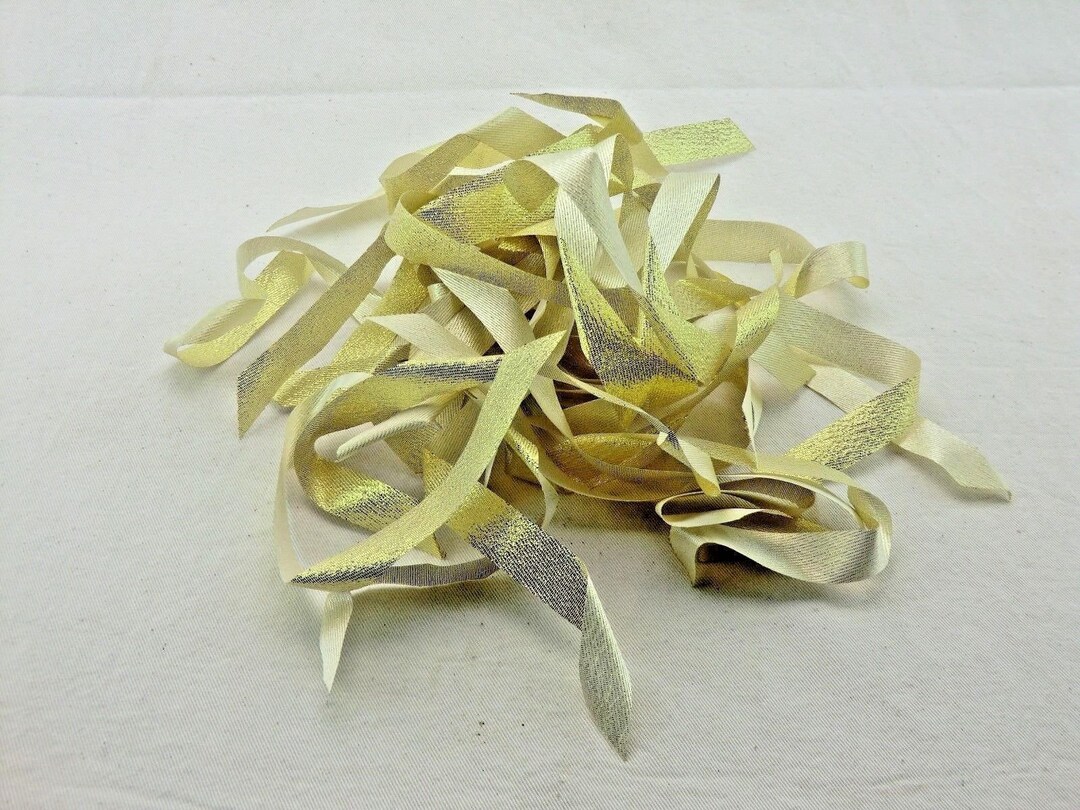 Raw Gold Ribbons Gold Ribbons - Etsy