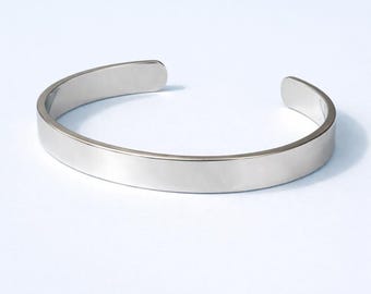 Zinc Bangle: British Made, 8mm Width
