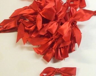 Red Ready Made Bows > 11mm, 50 PCS