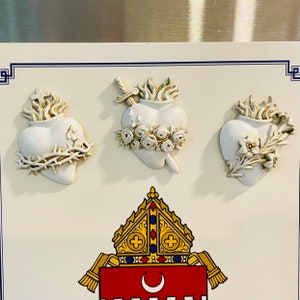 Holy Family Hearts Magnets set of 3