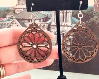 The Cathedral Basilica Rose window earrings