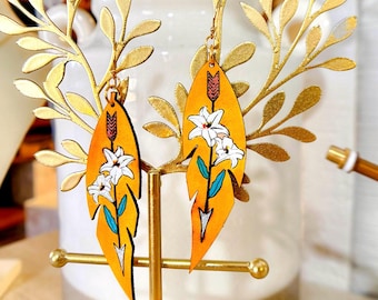 Pendientes de madera St. Kateri Tekakwitha