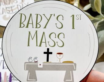 Catholic Baby Milestone Digital download