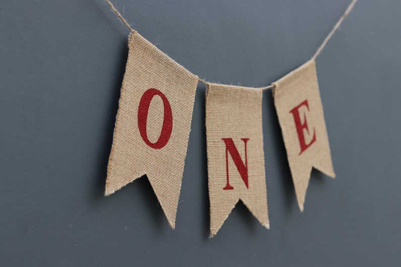 One Birthday Banner First Birthday Banner Burlap Birthday | Etsy