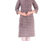 Chichi Indian Women 39 s Printed Cotton Kurti Multi-Color Top