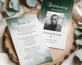 Editable Funeral Prayer Card Template, Printable Memorial Prayer Card Template, Funeral Prayer Card Template