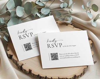 Modern RSVP Card Template, Editable, Printable Response Card • INSTANT DOWNLOAD • #154