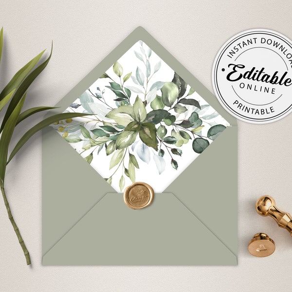 Envelope Liner Canva Template Etsy