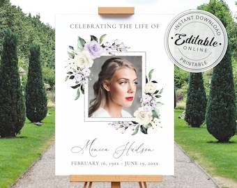 DIY Memorial Poster 18x24 Funeral Poster - Etsy