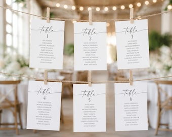 Modern Seating Table Cards Template • Editable & Printable • Instant Download #154