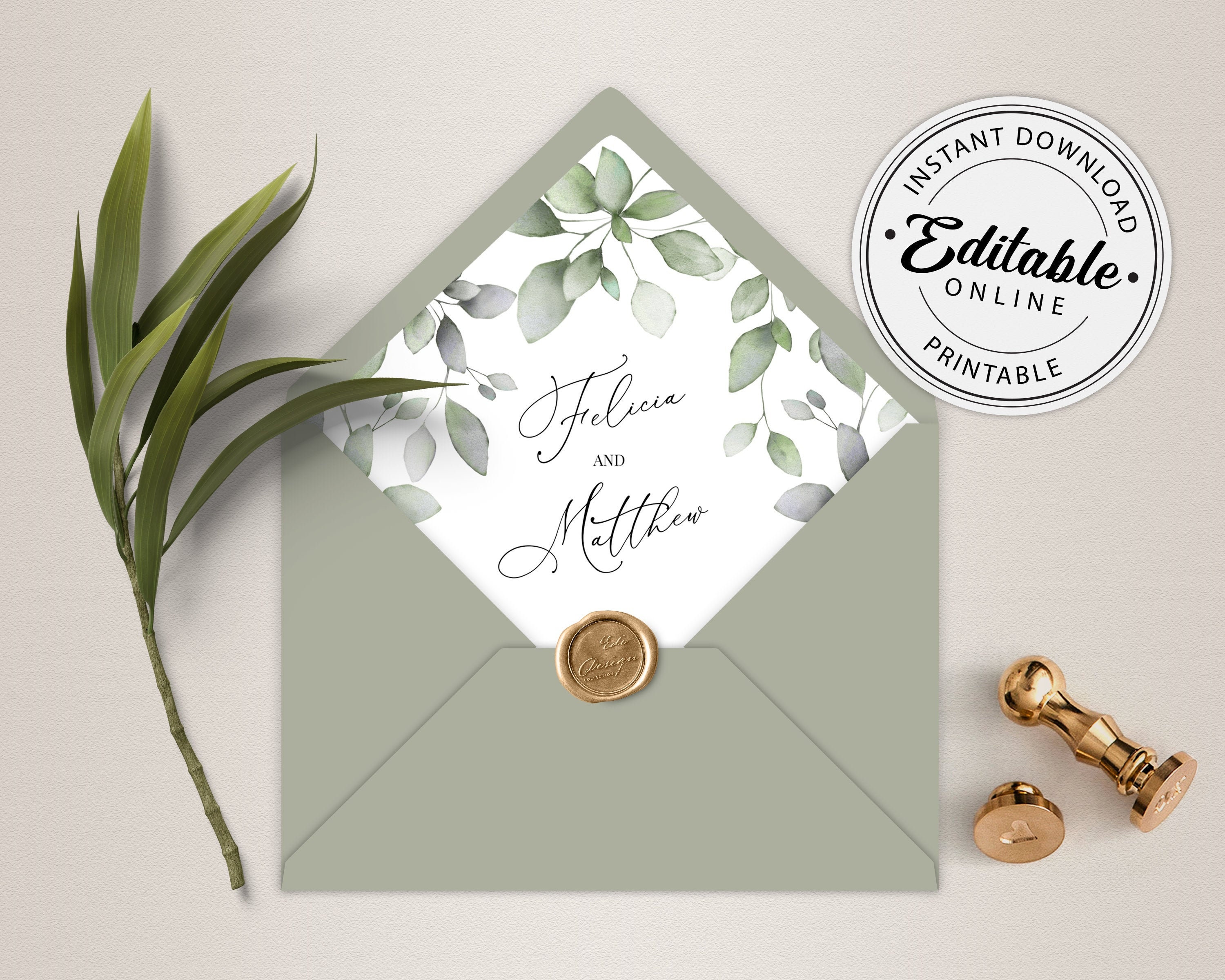 Minimal Wedding Envelope Template, Printable Modern Wedding Envelope  Template 5x7, RSVP Envelope Template, Wedding Envelope Address Liv 