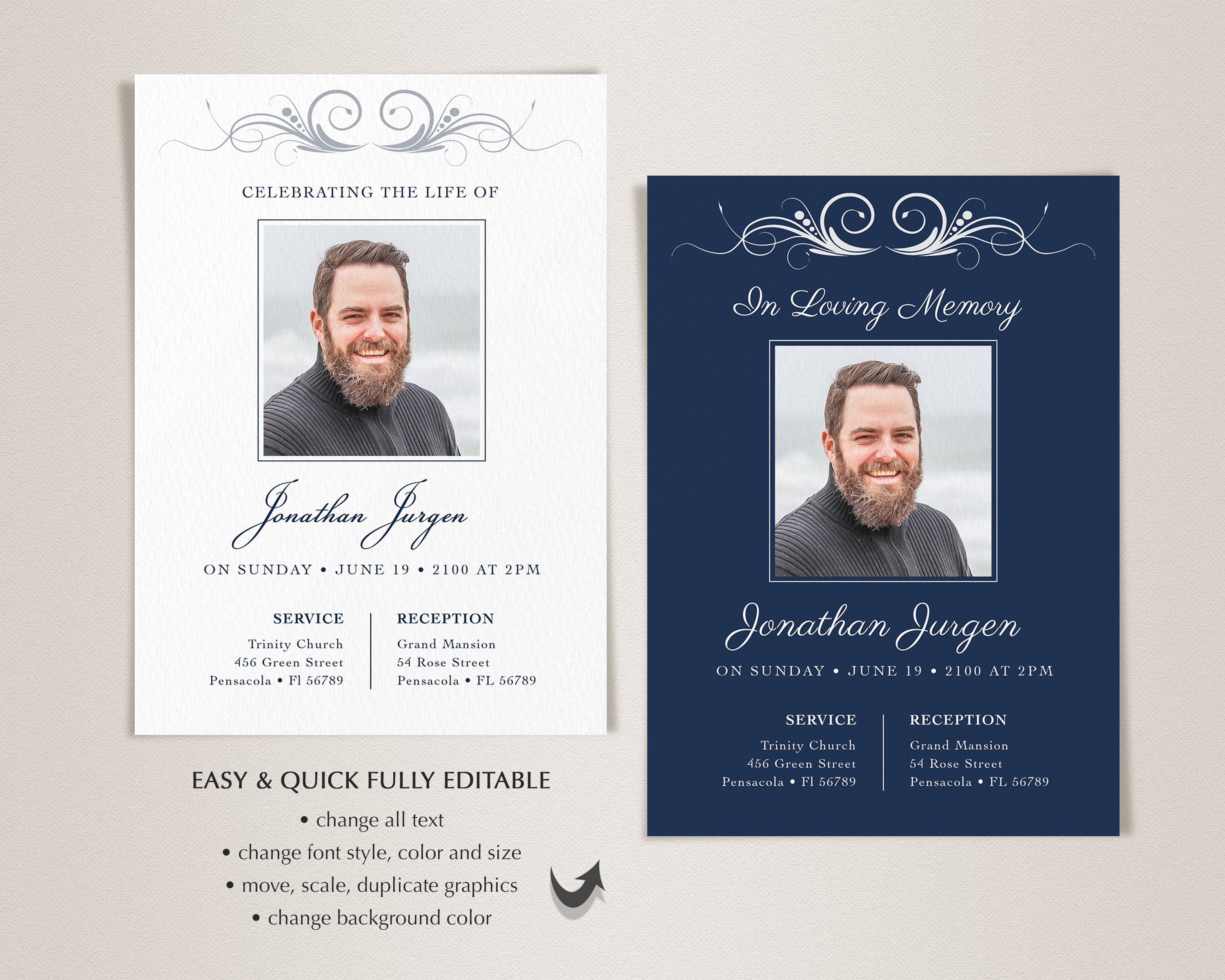 funeral-announcement-card-template-funeral-invitation-etsy