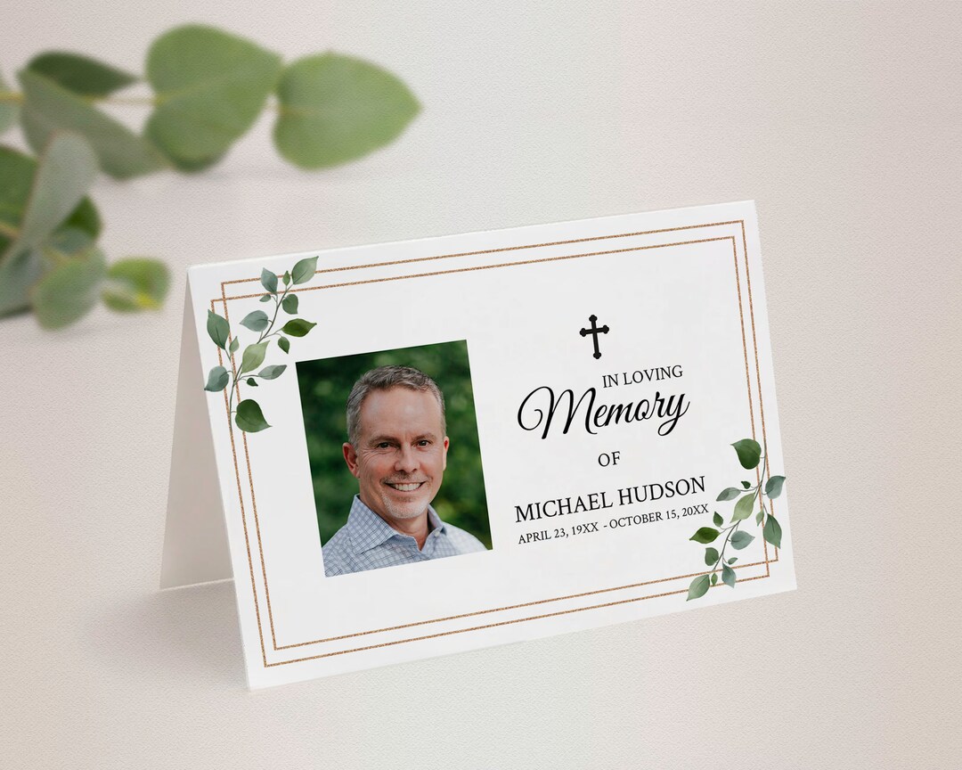 Funeral Thank You Card Template (flat and Folded), Thank You Note
