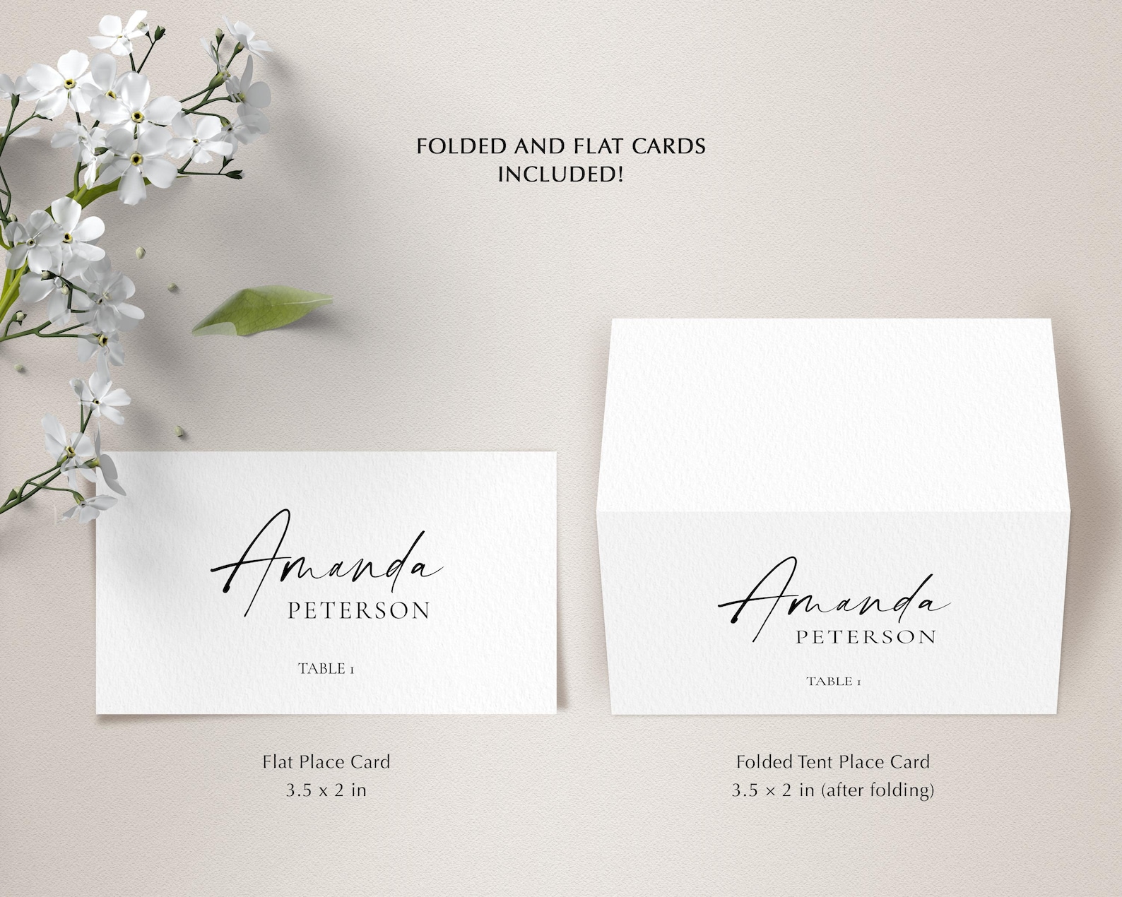 Place Introduction Card Modern Place Card Template • INSTANT DOWNLOAD • Editable Printable ...