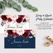 Printable Burgundy Wedding Place Cards Templates Marsala - Etsy