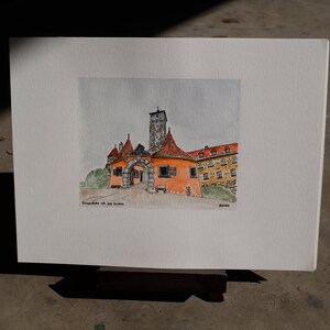 Rothenburg Gate Watercolor