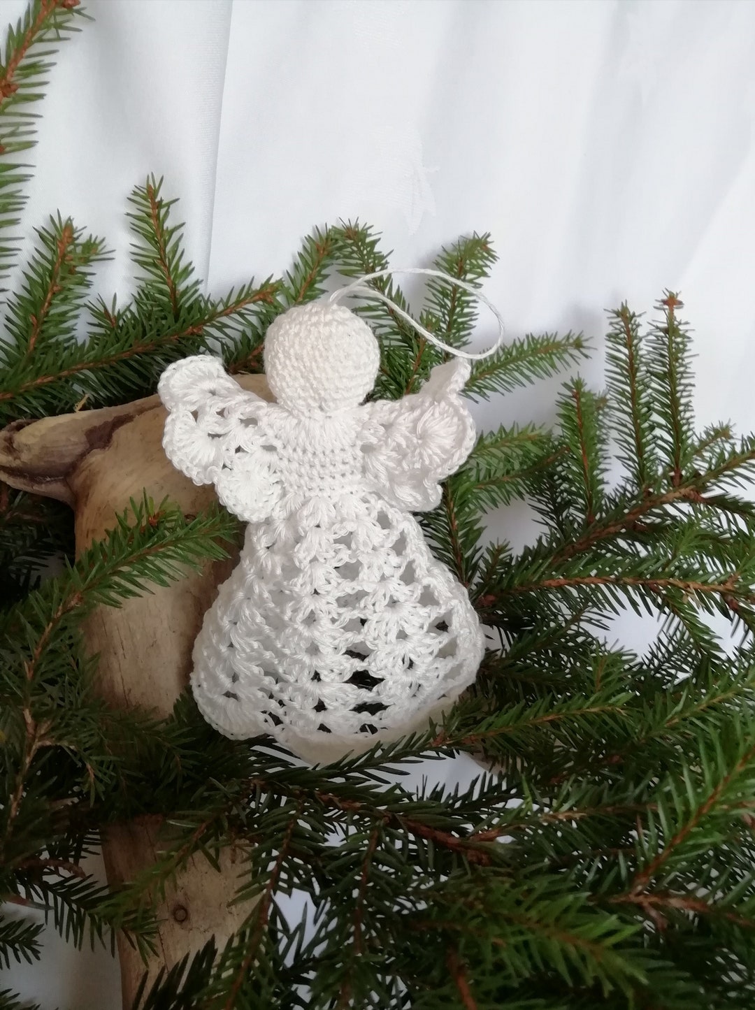 Engel Weihnachtsbaum Dekoration Gehäkelter weißer Engel Tischdekoration