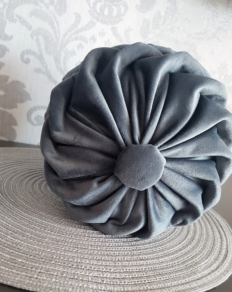Grey Velvet Bolster Pillow// Handmade Velvet Canadian Smocking Etsy