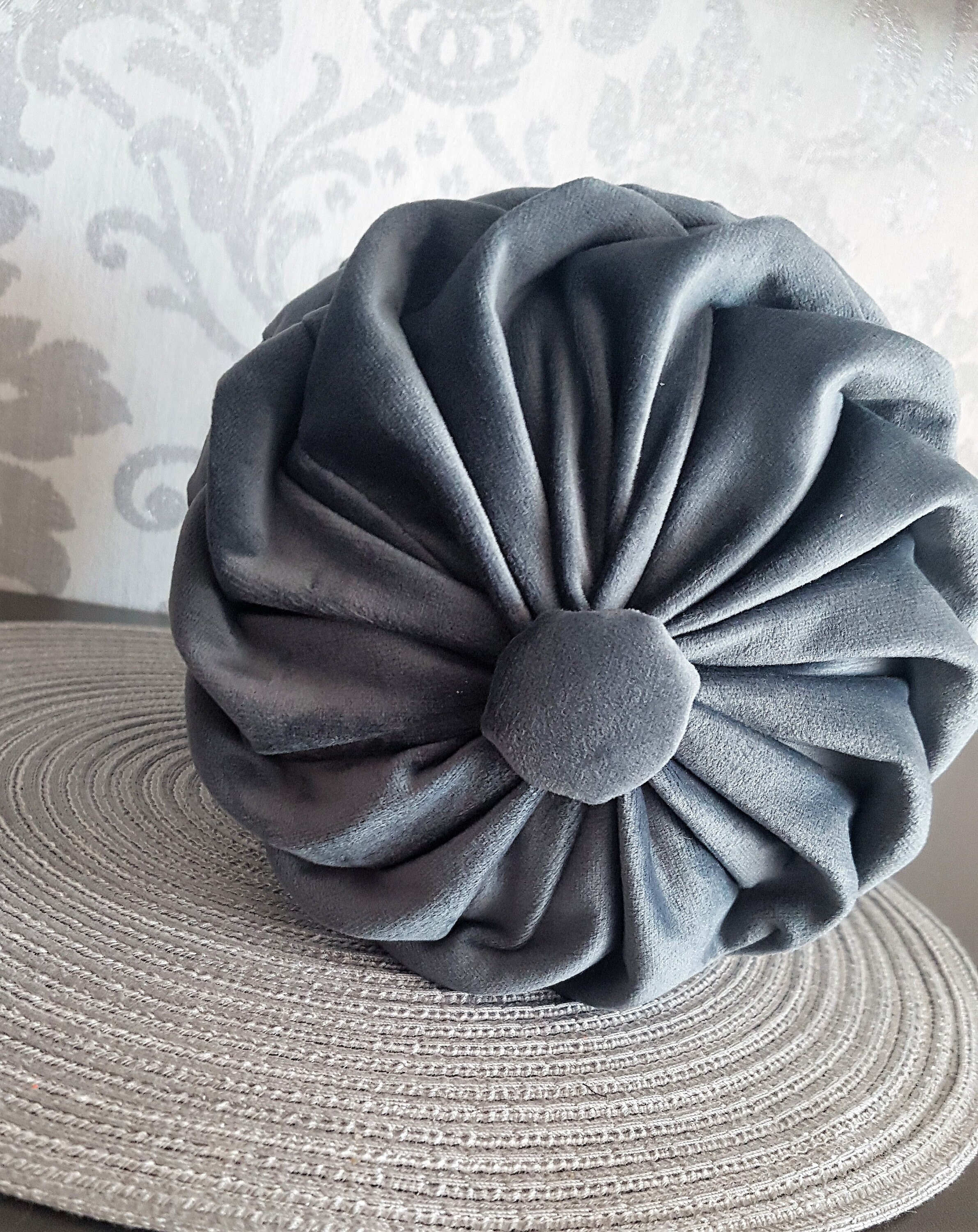 Grey Velvet Bolster Pillow// Handmade Velvet Canadian Smocking Etsy