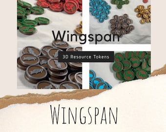 Wingspan Board game 3D Resource Tokens, board game upgrades, board game pieces, wingspan game upgrade, wingspan, resource token upgrade,