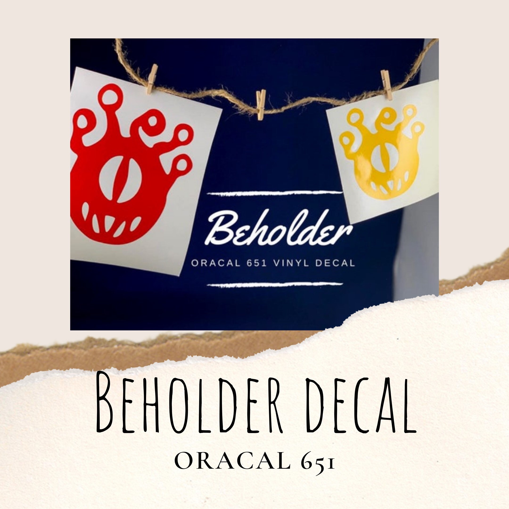 D20 Beholder Die Cut Vinyl Stickers
