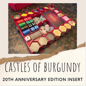 Castles of Burgundy board game, 20th Anniversary Edition Insert, board game upgrade, game insert, castles of burgundy game, insert upgrade