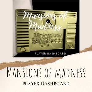 Mansions of Madness board game ,Player Dashboard - Mansions of Madness Logo, board game upgrade, mansions of madness 2nd edition, board game