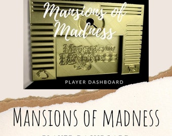 Mansions of Madness board game ,Player Dashboard - Mansions of Madness Logo, board game upgrade, mansions of madness 2nd edition, board game