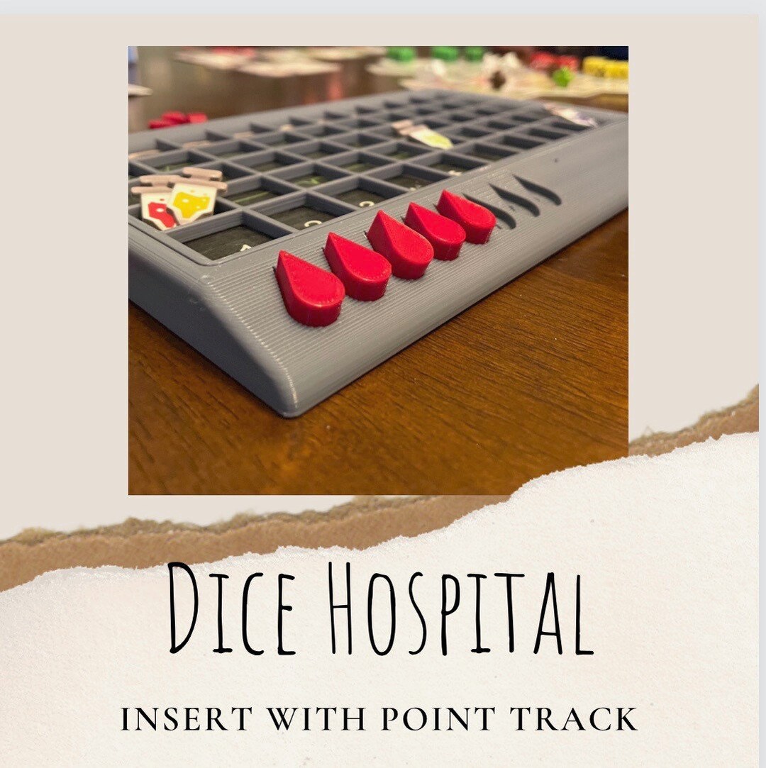 Dice Hospital Board Game, Dice Hospital Upgrade, Board Game Insert