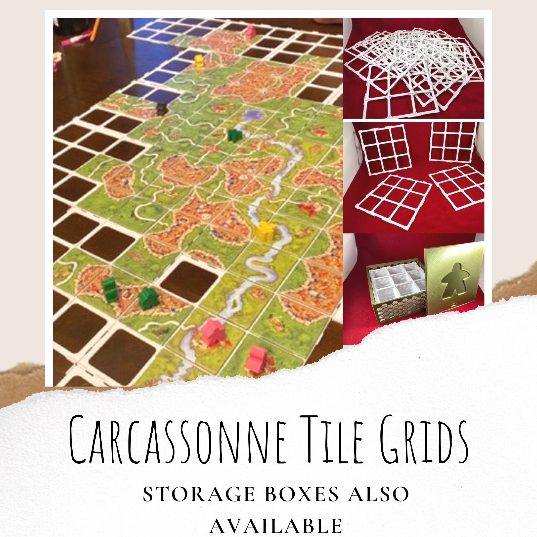 Carcassonne Board Game Tile Grids Carcassonne Game Upgrade Etsy