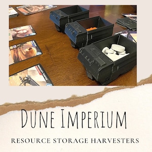Dune Board Game Harvester Storage Container Set, dune imperium, dune imperium game upgrade, dune harvesters, game upgrade